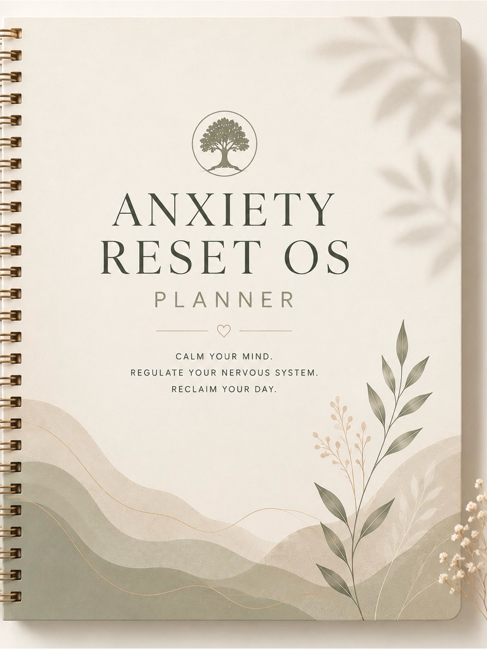 Anxiety Reset OS-Luxury Anxiety Planner-Overthinking Minds-Prem Mental Wellness